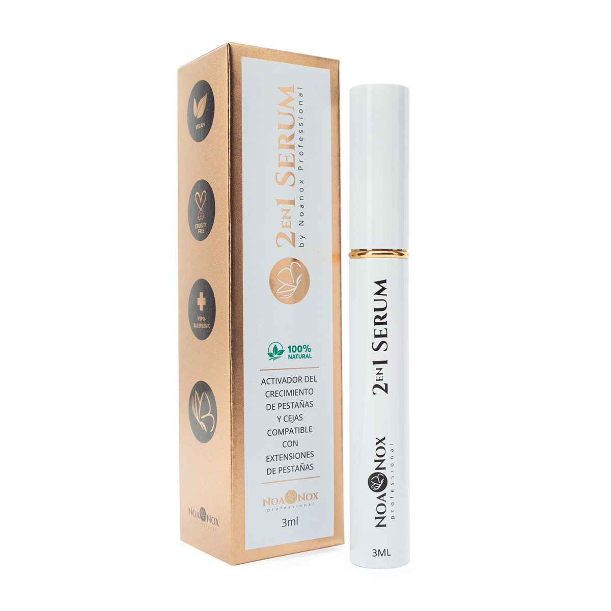 Serum para el crecimiento de pestañas 2 en 1