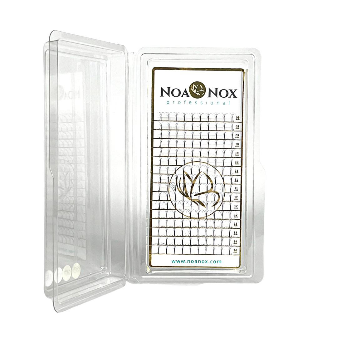 Grupitos prefabricados de extensiones de pestañas curvatura D