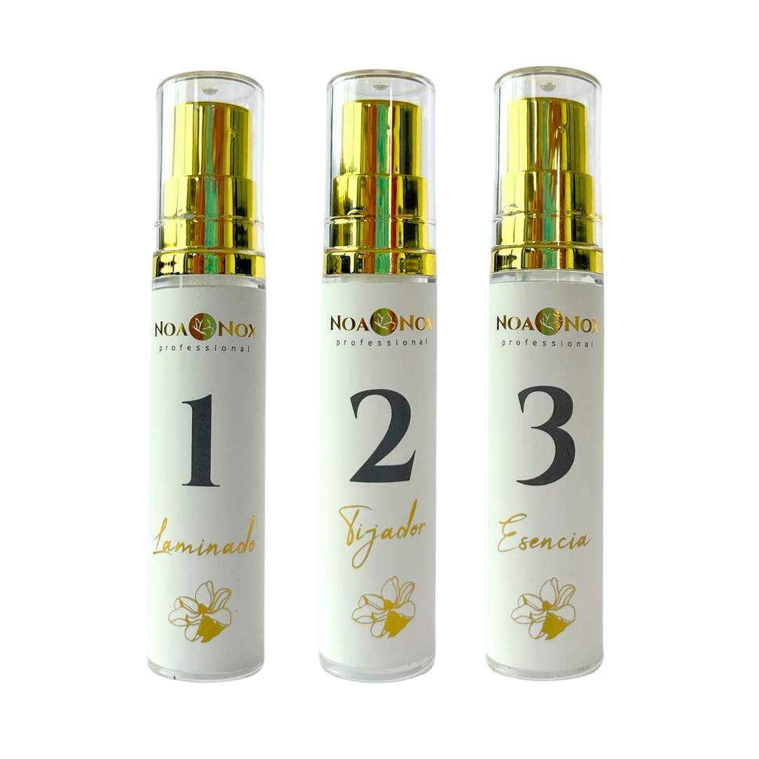 pasos 1, 2 y 3 lifting de pestañas